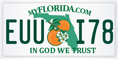 FL license plate EUUI78