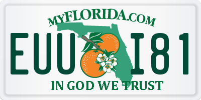 FL license plate EUUI81
