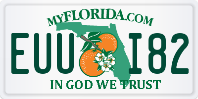 FL license plate EUUI82