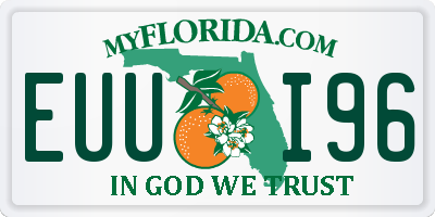 FL license plate EUUI96