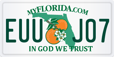 FL license plate EUUJ07