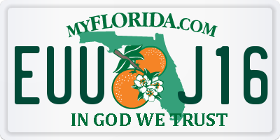 FL license plate EUUJ16