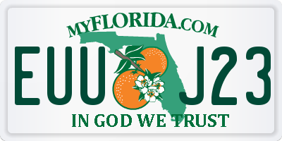 FL license plate EUUJ23