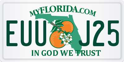 FL license plate EUUJ25