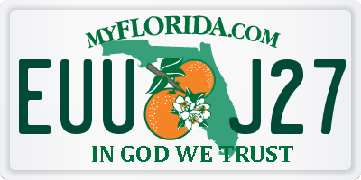 FL license plate EUUJ27