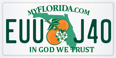 FL license plate EUUJ40
