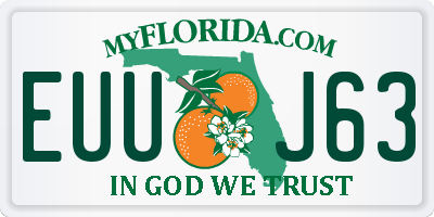 FL license plate EUUJ63