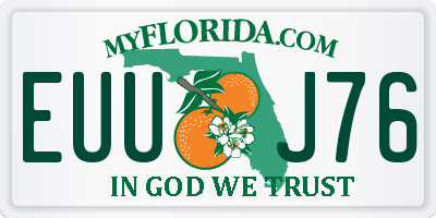 FL license plate EUUJ76