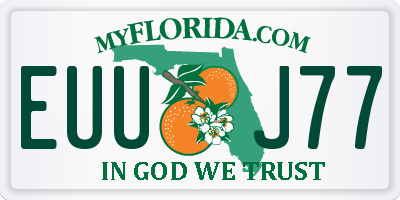FL license plate EUUJ77