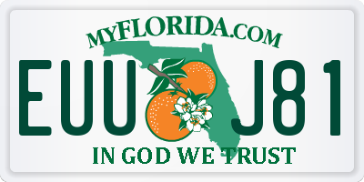 FL license plate EUUJ81