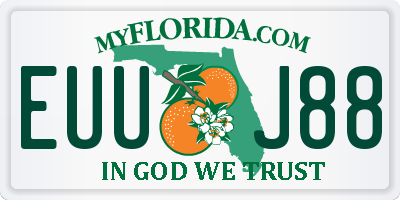 FL license plate EUUJ88
