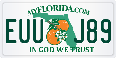 FL license plate EUUJ89