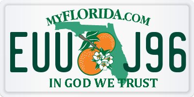 FL license plate EUUJ96