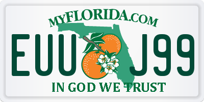 FL license plate EUUJ99