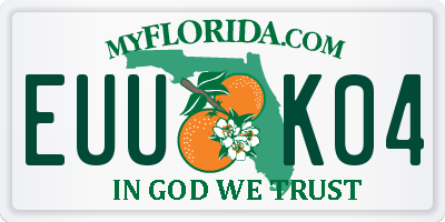 FL license plate EUUK04