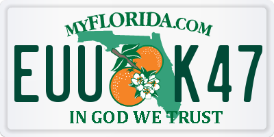 FL license plate EUUK47
