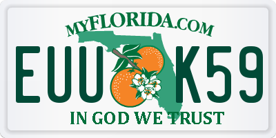 FL license plate EUUK59