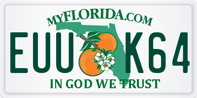 FL license plate EUUK64