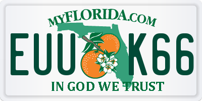 FL license plate EUUK66