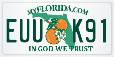 FL license plate EUUK91