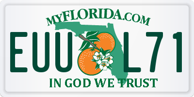 FL license plate EUUL71
