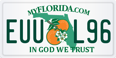FL license plate EUUL96