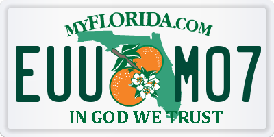 FL license plate EUUM07