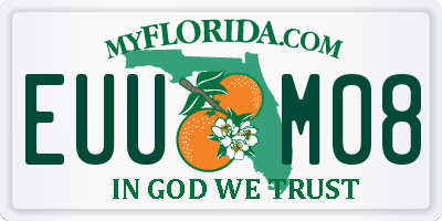 FL license plate EUUM08