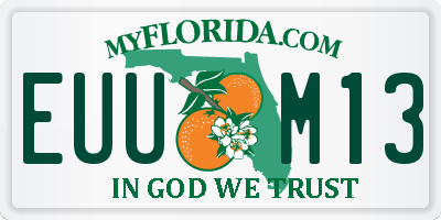 FL license plate EUUM13