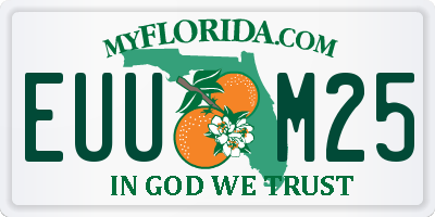 FL license plate EUUM25