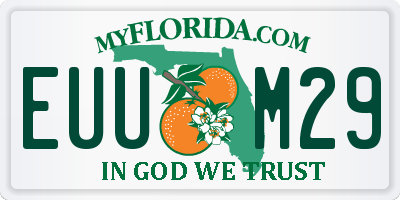 FL license plate EUUM29