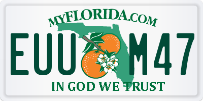 FL license plate EUUM47