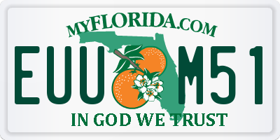 FL license plate EUUM51