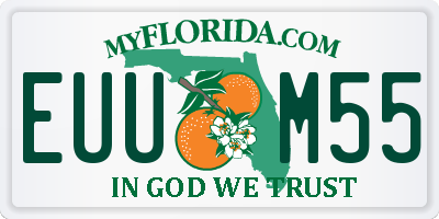 FL license plate EUUM55