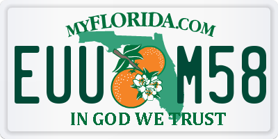 FL license plate EUUM58