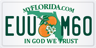 FL license plate EUUM60