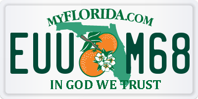 FL license plate EUUM68