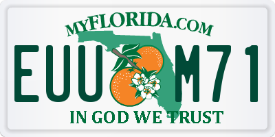 FL license plate EUUM71