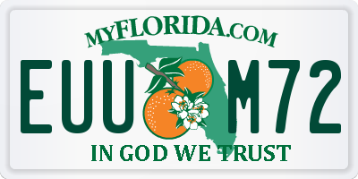 FL license plate EUUM72