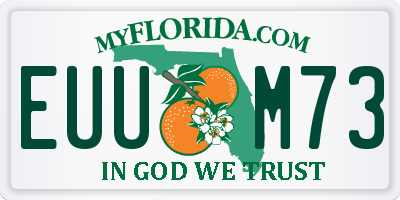 FL license plate EUUM73