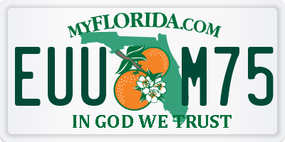 FL license plate EUUM75