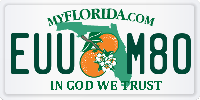 FL license plate EUUM80