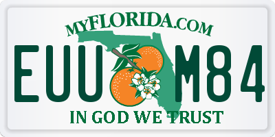 FL license plate EUUM84