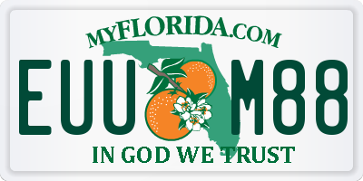 FL license plate EUUM88