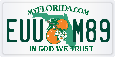 FL license plate EUUM89