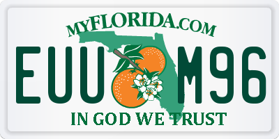 FL license plate EUUM96