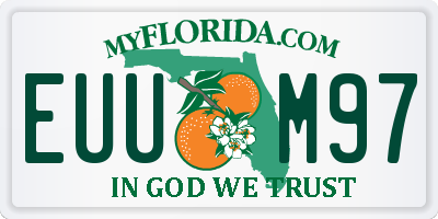 FL license plate EUUM97