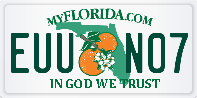 FL license plate EUUN07