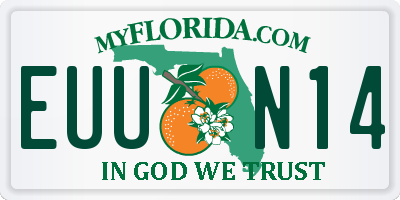 FL license plate EUUN14