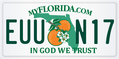 FL license plate EUUN17